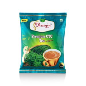 Dhraayin Premium Leaf CTC Tea | Premium Strong Black Tea with Dooars+Assam's blend for Bold Flavor | Aromatic Long Loose Leaves chaipatti (250 GM)